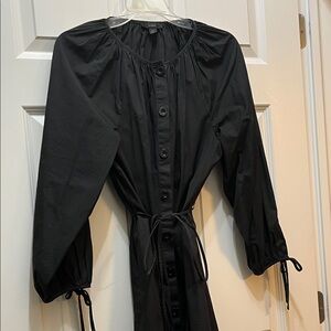 J Crew Black Button-Down Dress